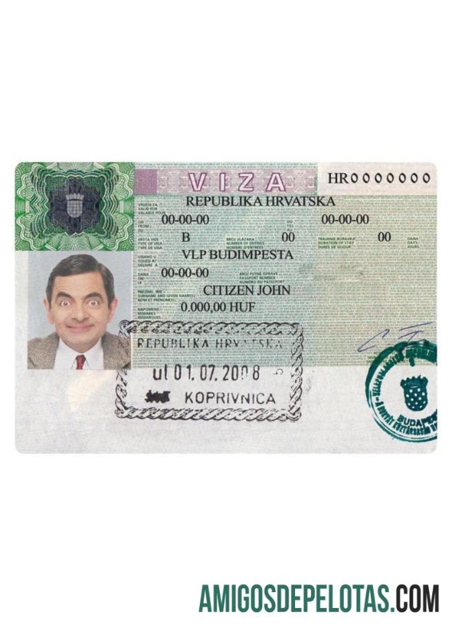 Visto de turista para Croácia baixar para verificação